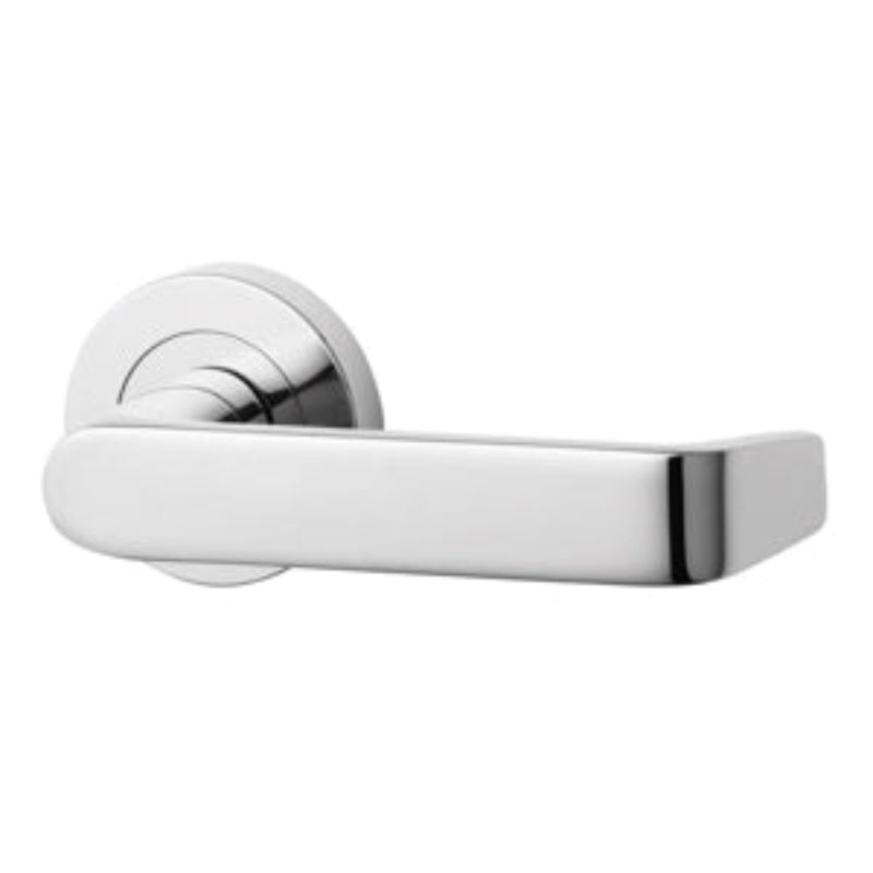 Lockwood Symphony 59 Lever On Ext Round Rose Fixed Half Set Polyester Powdercoat 1224/59PC - primehardware