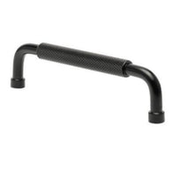 Zanda Nedlands Knurled Cabinet Handle, Matt Black, 128mm & 224mm CTC
