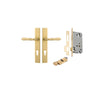 Iver Sarlat Lever Door Handle On Rectangular Backplate - primehardware