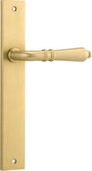 IVER Sarlat Lever Door Handle On Rectangular Backplate | Passage Lever Set Only | 10 Finishes - Brushed Gold PVD