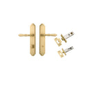 IVER Sarlat Lever Door Handle On Shouldered Backplate | Separate Privacy Kit | 10 Finishes - Brushed Gold PVD