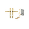 Iver Brunswick Door Lever Handle On Rectangular Backplate - primehardware