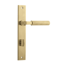 IVER Brunswick Door Lever Handle On Rectangular Backplate | Privacy Lever Set Only | 6 Finishes - Brushed Gold PVD