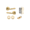 Iver Sarlat Door Lever Handle On Round Rose - primehardware