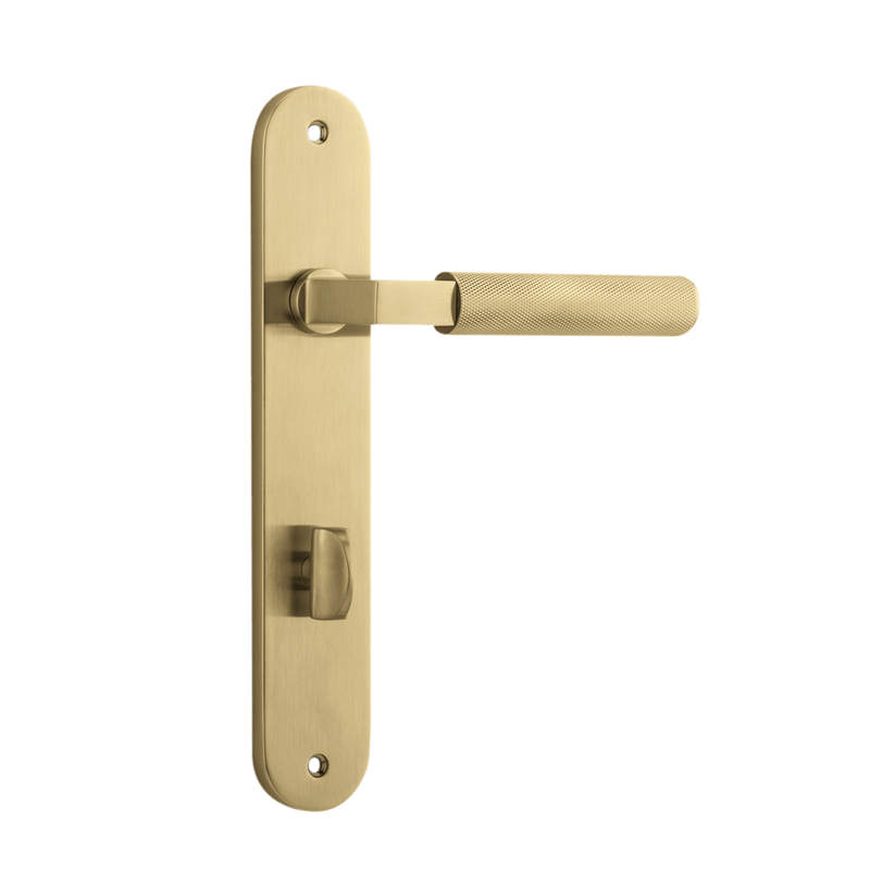 Iver Brunswick Door Lever Handle On Oval Backplate - primehardware