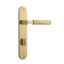 Iver Brunswick Solid Brass Door Lever on Oval Backplate | Privacy Lever Set Only | 6 Finishes