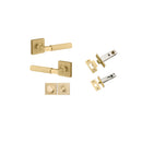 Iver Brunswick Door Lever Handle On Square Rose - primehardware