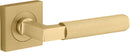 Iver Brunswick Door Lever on Square Rose | Lever Set Only | 6 Finishes - Brushed Gold PVD