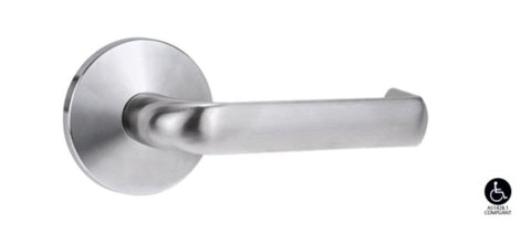 Lockwood 1360 Series 77 Lever on Round Rose Full Set Satin Chrome 1360/1361/77SC - primehardware