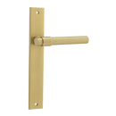 IVER Helsinki Door Lever Handle On Rectangular Backplate | Passage Lever Set Only | 7 Finishes - Brushed Gold PVD