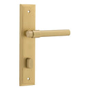 IVER Helsinki Door Lever Handle On Stepped Backplate | Privacy Lever Set Only | 7 Finishes - Brushed Gold PVD