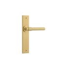 IVER Helsinki Door Lever Handle On Chamfered Backplate | Passage Lever Set Only | 7 Finishes - Brushed Gold PVD