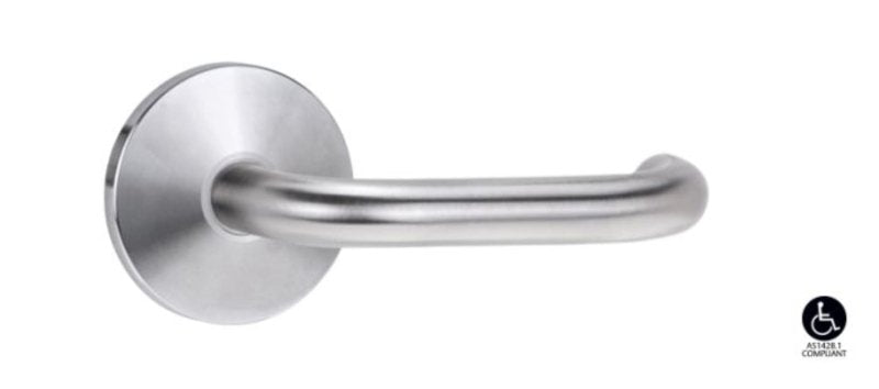Lockwood 1360 Series 70 Lever on Round Rose Full Set Satin Chrome 1360/1361/70SC - primehardware