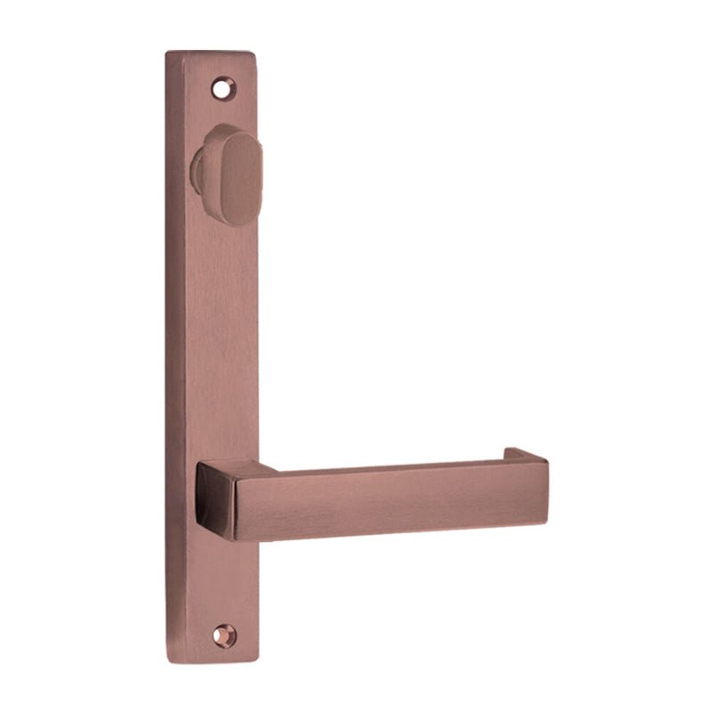 Lockwood 4614 Square End Plate With Privacy Indicating Emergency Turn & 111 Lever Antique Copper 4614/111AC - primehardware