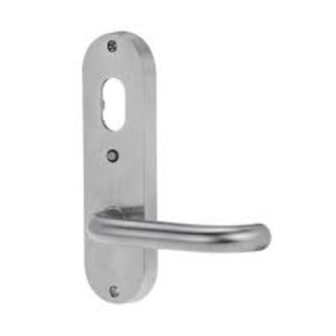 Lockwood 2920 Round End Plate with Cylinder Hole, LED & 70 Lever Dual Double Satin Chrome Plate 2920/70DSC - primehardware