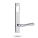 Lockwood 4614 Square End Plate With Privacy Indicating Emergency Turn & 115 Lever Satin Chrome 4614/115SC - primehardware