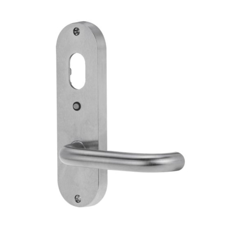 Lockwood 2920 Round End Plate with Cylinder Hole, LED & 70 Lever Satin Chrome 2920/70SC - primehardware