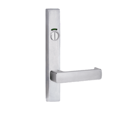 Lockwood 4614 Square End Plate With Privacy Indicating Emergency Turn & 76 Lever Satin Chrome 4614/76SC - primehardware