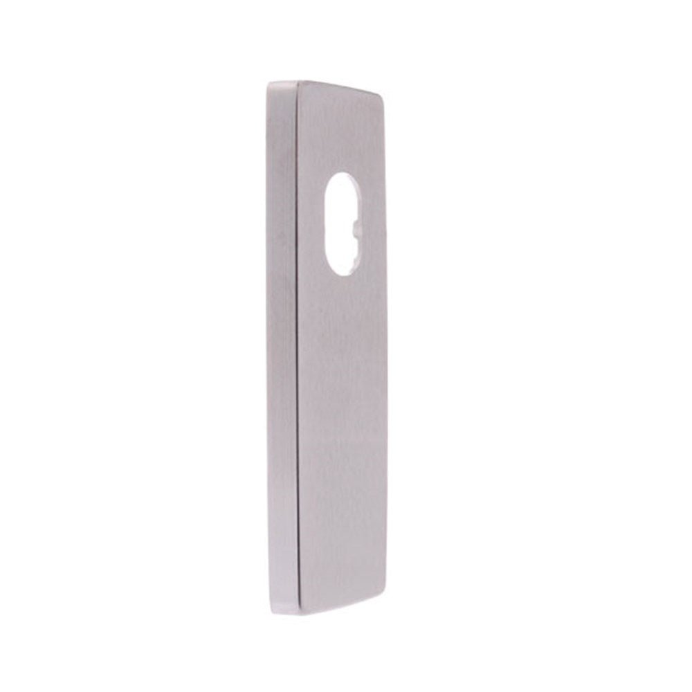 Lockwood 1800 Square End Plate With Cylinder Hole Dual Plated Satin Chrome 1800DSC - primehardware