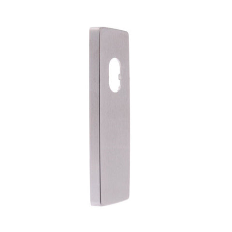 Lockwood 1800 Square End Plate With Cylinder Hole Dual Plated Satin Chrome 1800DSC - primehardware