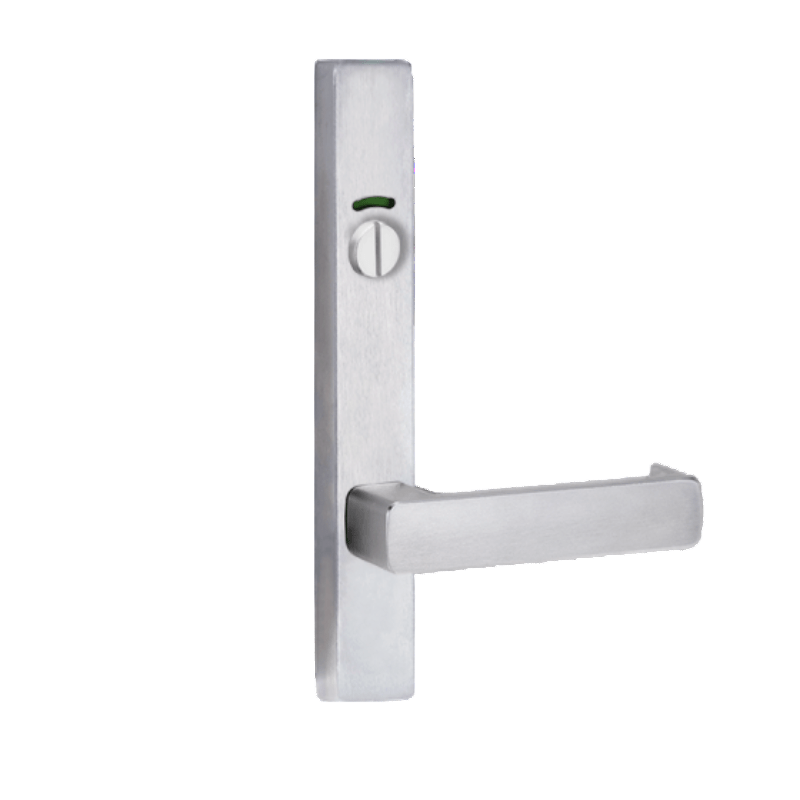 Lockwood 4614 Square End Plate With Privacy Indicating Emergency Turn & 76 Lever Satin Chrome 4614/76SC - primehardware