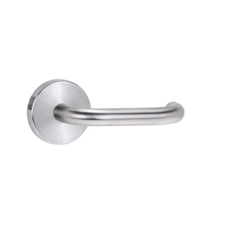 Lockwood 1371/AD70LSC 1370 Series 70 Lever on Round Rose Internal Half Set Left Hand 45 Degree Angled Down Satin Chrome