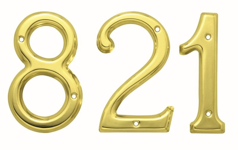 Superior Brass Numeral No. 8 Classic 304SS PVD PB 100mm "8"