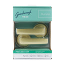 Gainsborough Neue Aurora Passage Lever Set in Satin Brass