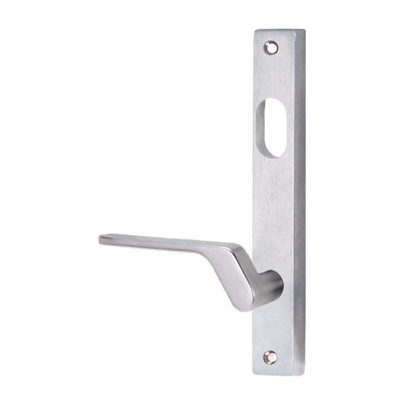 Lockwood 4701 Square End Plate With Cylinder Hole & 41 Lever Right Hand Satin Chrome 4701/41RSC - primehardware