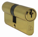 Austyle Euro Double Cylinder 5 pin C4 PVD Polish Brass 65mm 19144 - primehardware