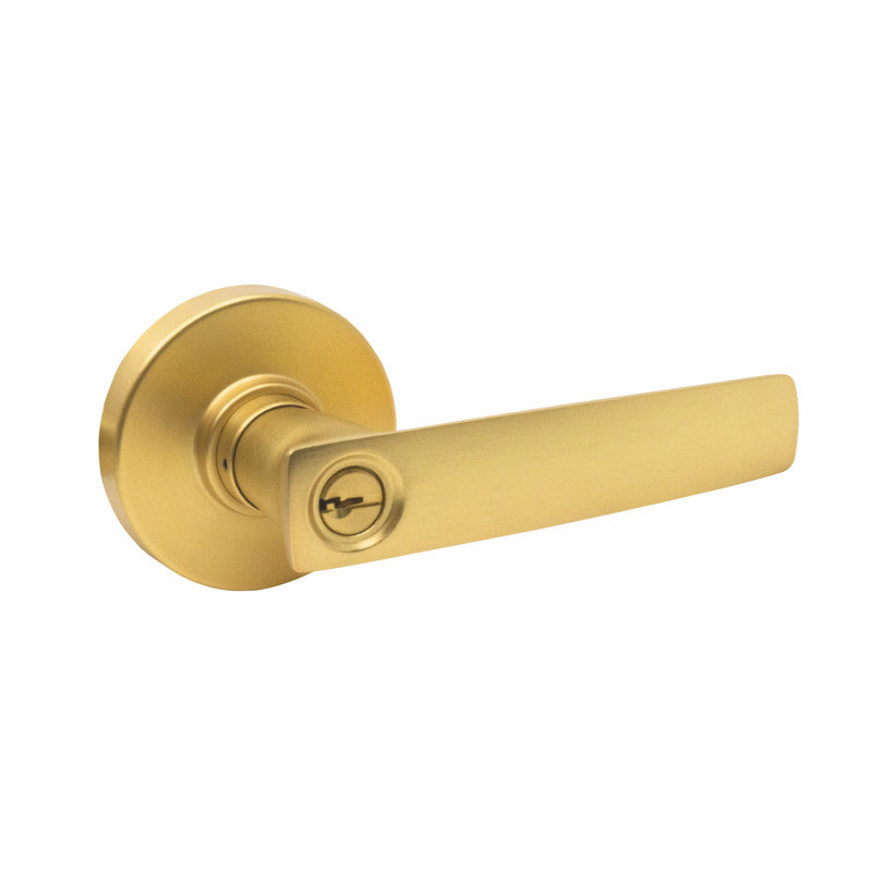 Gainsborough Neue Aurora Entrance Key-in-Lever Set Satin Brass