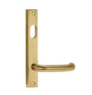 Lockwood 4701 Square End Plate With Cylinder Hole & 70 Lever Satin Brass 4701/70SB - primehardware