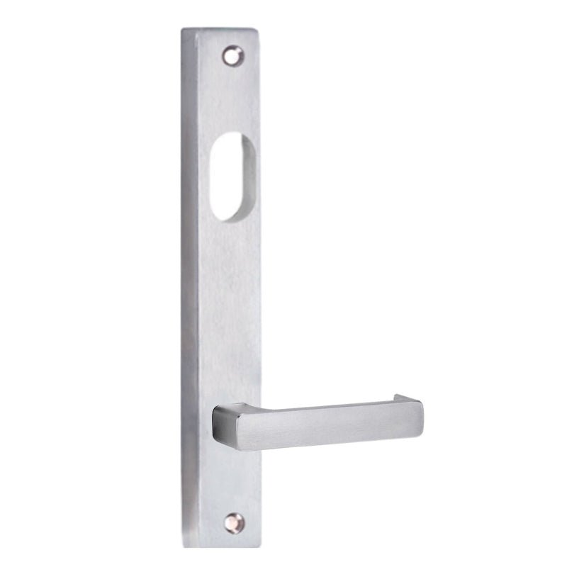 Lockwood 4701 Square End Plate With Cylinder Hole & 76 Lever Satin Chrome 4701/76SC - primehardware