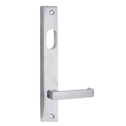 Lockwood 4701 Square End Plate With Cylinder Hole & 76 Lever Satin Chrome 4701/76SC - primehardware