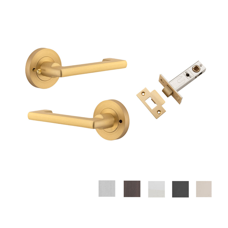 IVER BALTIMORE RETURN DOOR LEVER HANDLE ON ROUND ROSE & SQUARE ROSE - CUSTOMISE TO YOUR NEEDS
