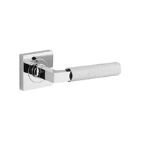 IVER BRUNSWICK DOOR LEVER HANDLE ON SQUARE ROSE - CUSTOMISE TO YOUR NEEDS