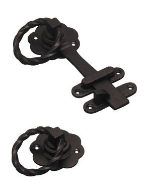 Superior Brass Gate Latch Iron Black 38mm - primehardware