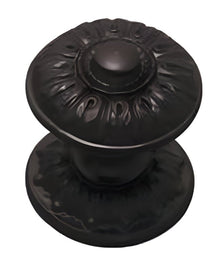Superior Brass Centre Door Knob Rnd. Black Matt Black 86mm