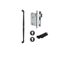 IVER Sarlat Door Pull Handle | 600mm Entrance Kit (Key/Thumb) - Matt Black