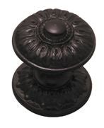 Superior Brass Centre Door Knob Rnd. Black 86mm - primehardware