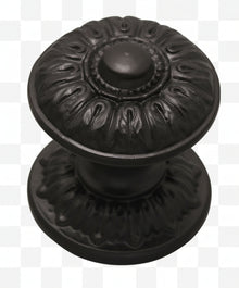 Superior Brass Centre Door Knob Rnd. Black 86mm