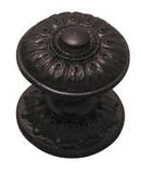 Superior Brass Centre Door Knob Rnd. Black 86mm - primehardware