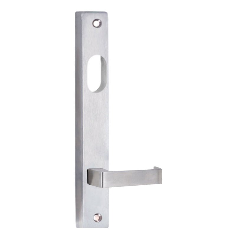 Lockwood 4701 Square End Plate With Cylinder Hole & 90 Lever Satin Chrome 4701/90SC - primehardware