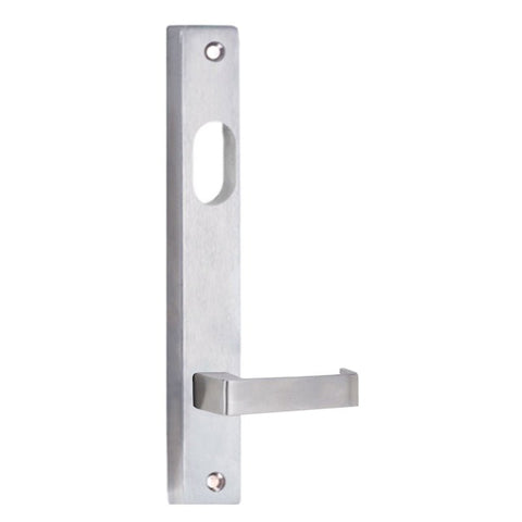 Lockwood 4701 Square End Plate With Cylinder Hole & 90 Lever Satin Chrome 4701/90SC - primehardware