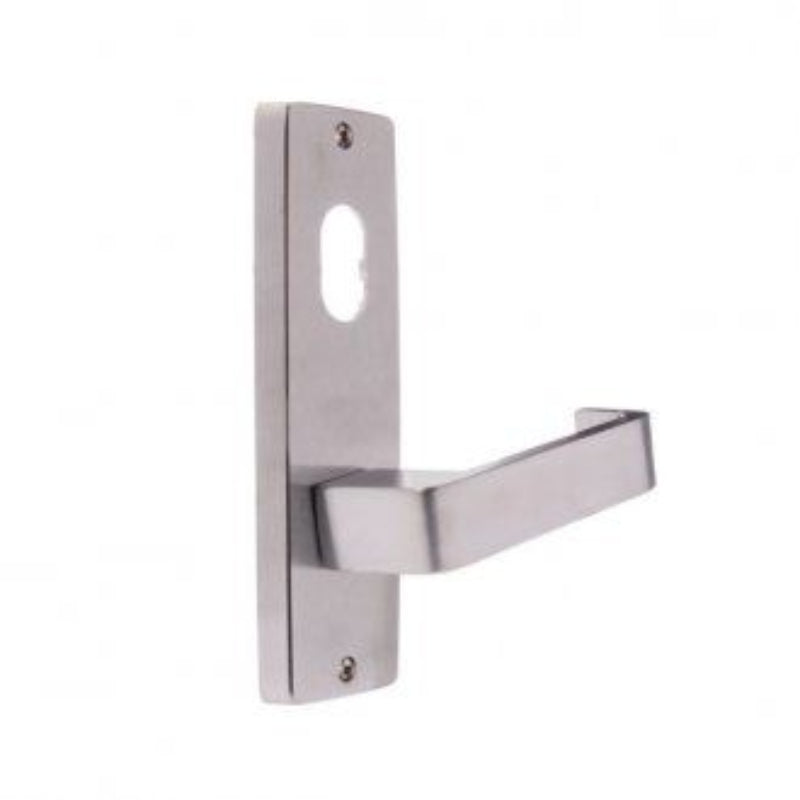 Lockwood 1908 Square End Plate With Cylinder & Fixed 90 Lever Satin Chrome 1908/90SC
