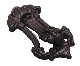 Superior Brass Ornamental Knocker Cast Iron Black 45mm - primehardware