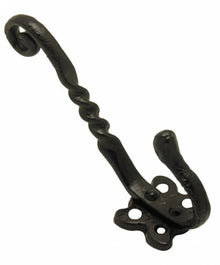 Superior Brass Hat & Coat Hook Iron Black Matt Black 80mm