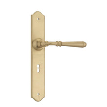 Tradco Reims French Provincial Door Lever Pair | Long Backplate, Solid Brass