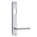 Lockwood 4701 Square End Plate With Cylinder Hole & 97 Lever Satin Chrome 4701/97SC - primehardware