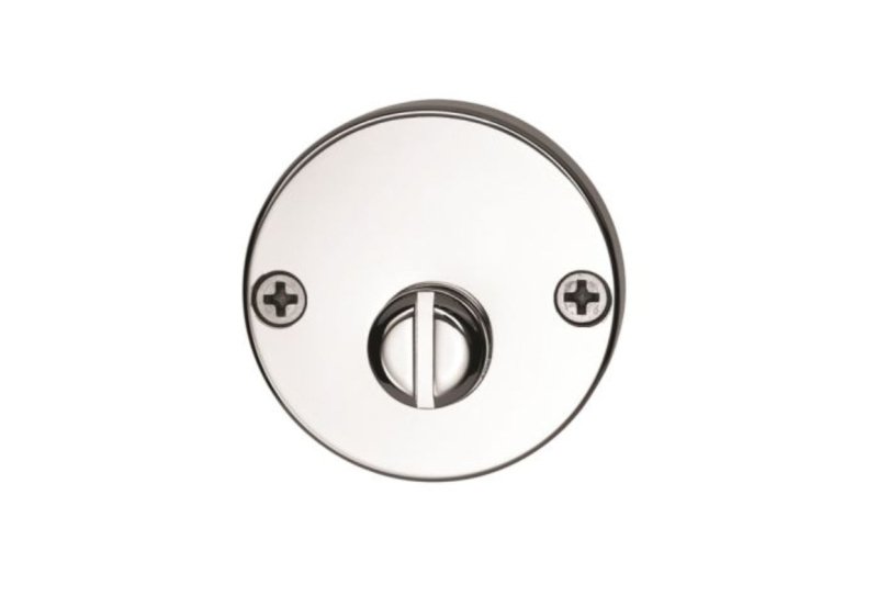 Lockwood 1370 Series Non - Indicating Emergency Turn Escutcheon Surface Mounted Polished Brass 1378/INPB - primehardware